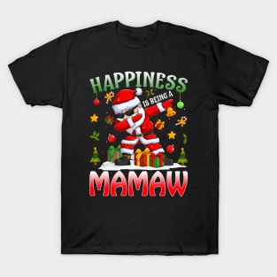 Happiness Is Being A Mamaw Santa Christmas T-Shirt